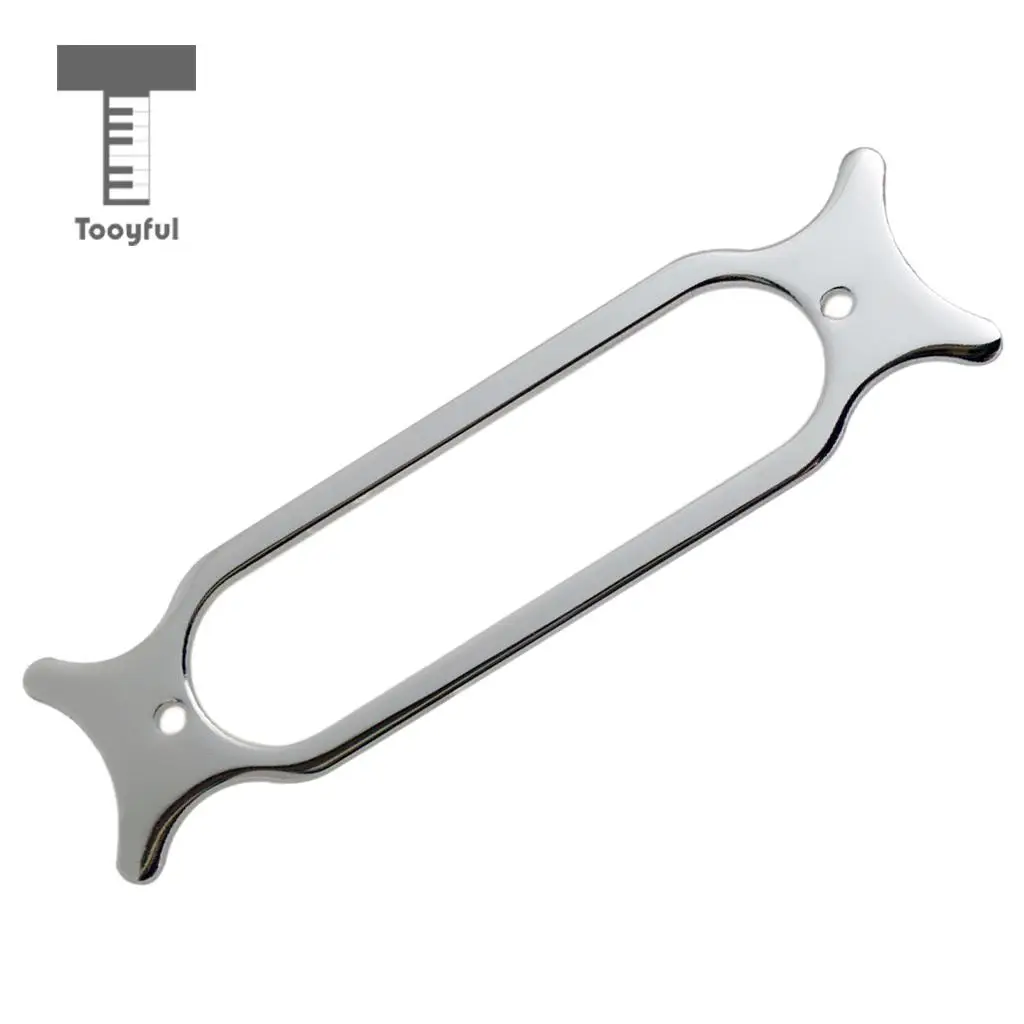 Tooyful Durable 1 Piece Metal Single Coil Pickup Mounting Ring Plates Frame Silver for Electric Guitar Parts