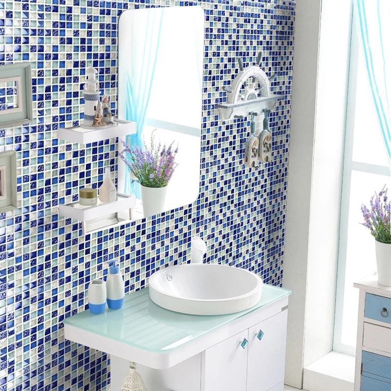 Bathroom Wall Mosaics Sea Blue Gl Backsplash Mirror Design Shower Bathroom Wall Mosaics Sea Blue Gl Backsplash Mirror Design Shower Tile Kitchen Deco Ideas Whole 11 Sheets On Aliexpress Alibaba