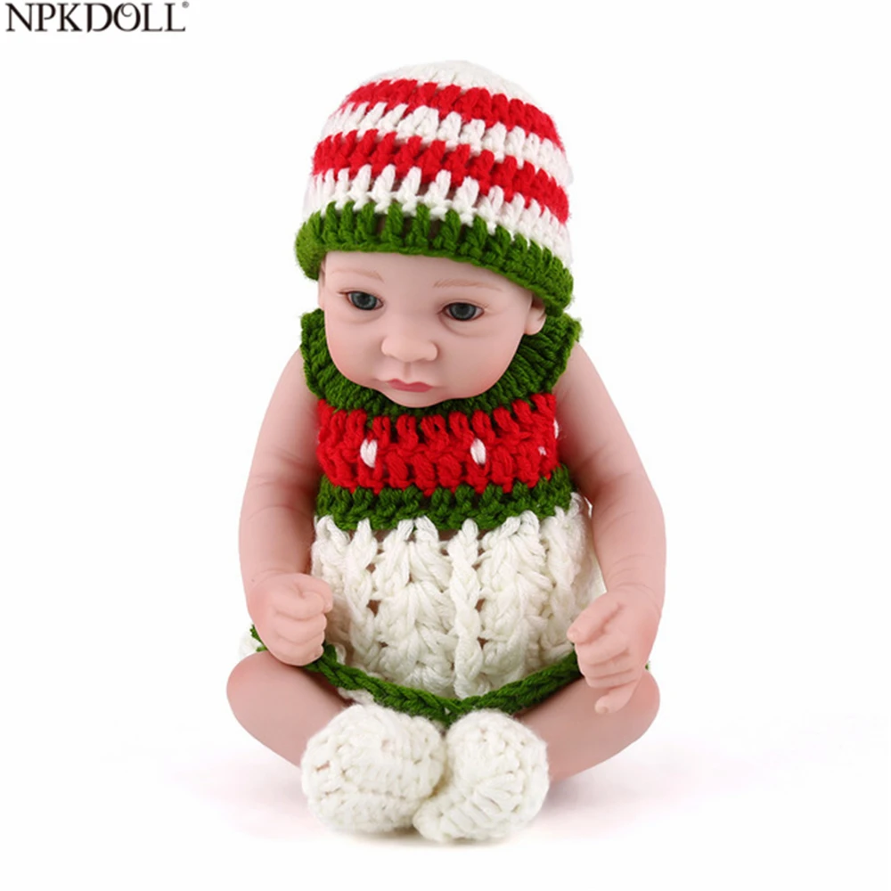 

NPKDOLL 10 Inch Reborn Baby Girl Doll Reborn Full Body Silicone Party Gifts For Children Birthdays Toys Christmas Kids Playmates