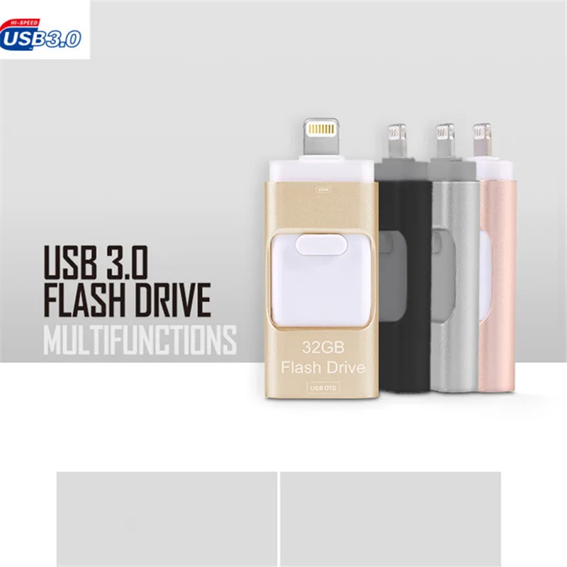 

Usb flash drive 3.0 HD Pendrive Lightning data for iPhone/iPad/iPod, usb interface Pen Drive for PC/MAC 8GB/16GB/32GB/64GB/128GB