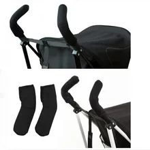 2 шт новая детская коляска для поездок с ручкой из неопрена волшебная лента бампер бар крышка Черный