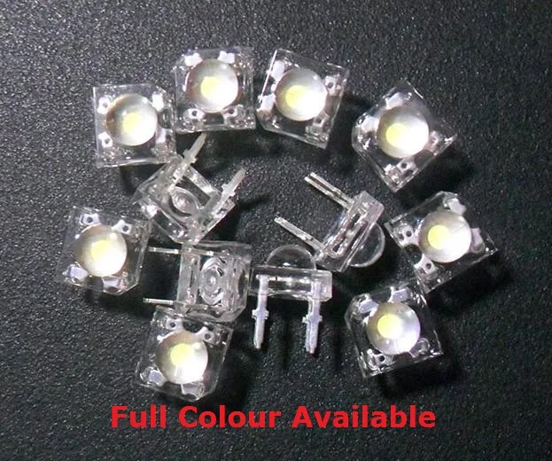 

10Pcs 5mm LED Piranha Red Super Flux Transparent 5 mm Ultra Bright Clear Lens LED Light Emitting Diode Lamp Through Hole 4 Pin