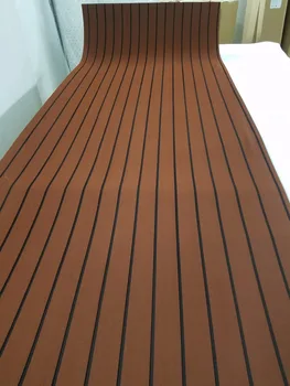 

Marine Boat EVA Teak Decking Sheet Dark Brown With Black Stripe 900mm*2400mm*6mm 35" * 94" *1/4"