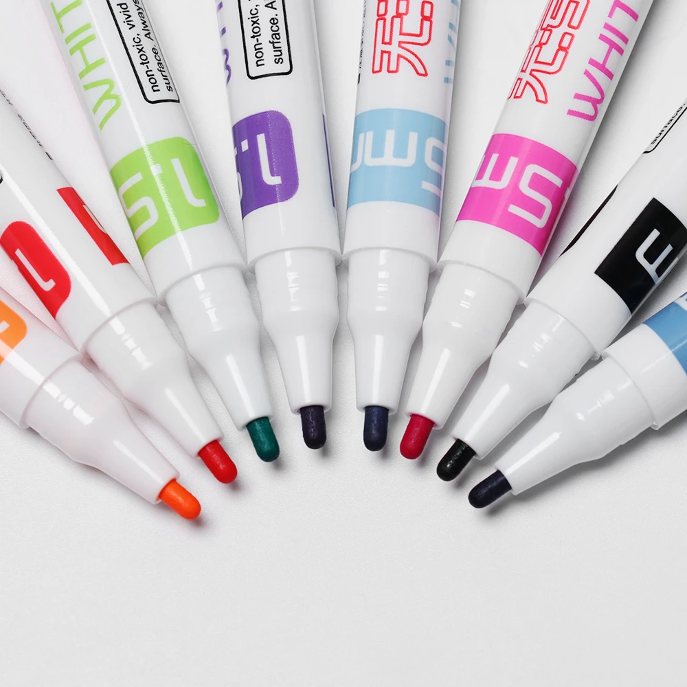 8 Colors Ink Marker Pen Whiteboard Marker Pen White Board Dry-Erase Mark Sign Fine Tip Signature Pen Set Office Supply