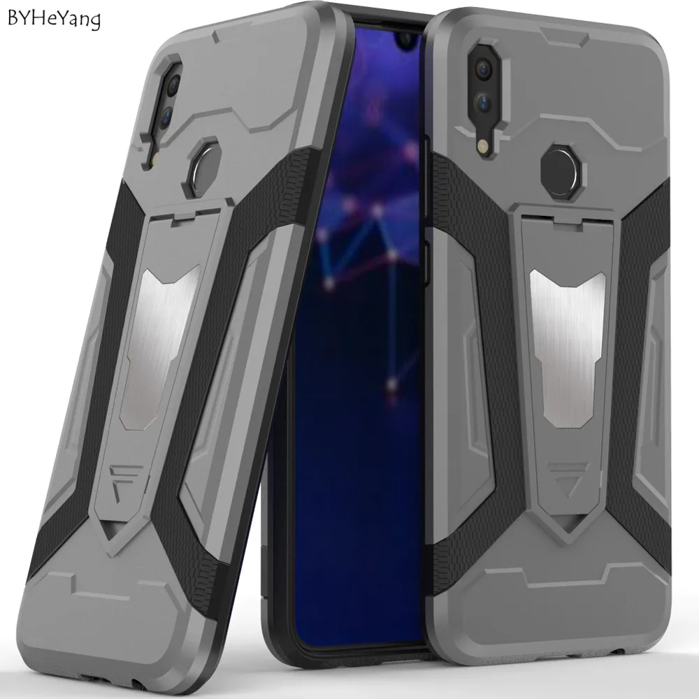 Роскошный бронированный чехол 6 21 ''для Huawei P Smart 2019 металлический кольцевой