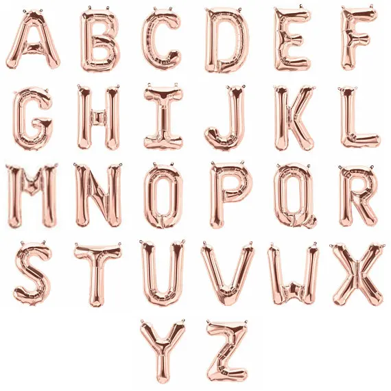16inch Rose Gold A-Z Alphabet Letters Balloons Baby Shower Birthday Party Decorations Foil Balloon Love Wedding Party Supplies
