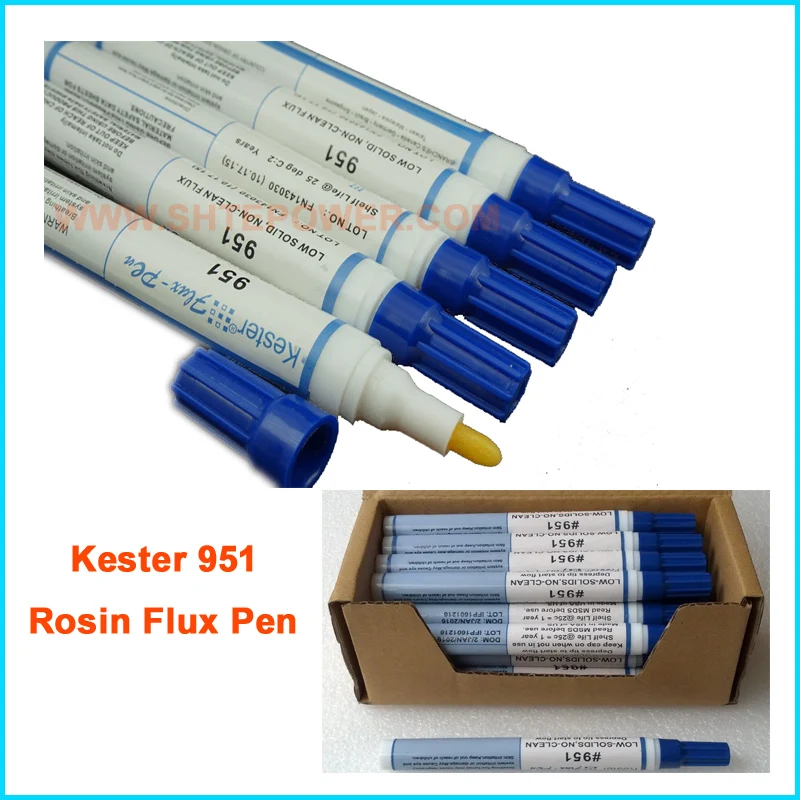

Kester 951 10ml Soldering Rosin Flux Pen Low-Solids Non-clean For Solar cell panel No Clean Kester Rosin Pen/Flux Pen DIY Solar