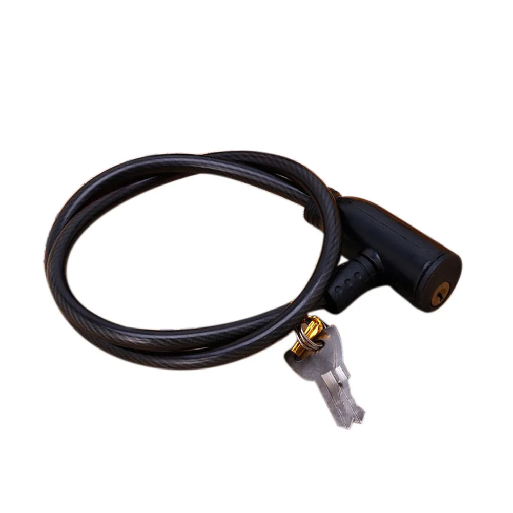 Cycling Bicycle Cable Lock Bike Part Cable Anti-Theft Bike Bicycle Scooter Security Lock Safety Lock Bicycle Accessories - Цвет: Black