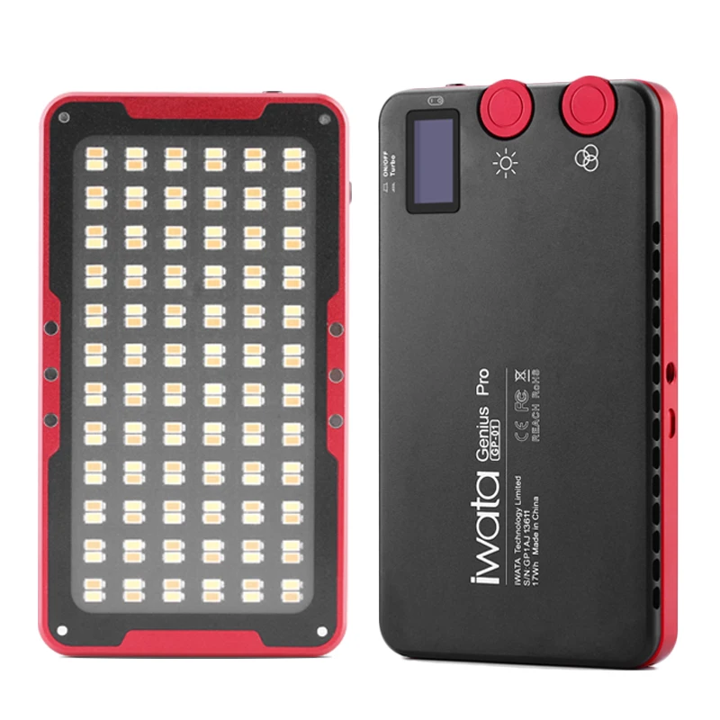 

Iwata GP-01 24W 144 LED Fill Light 2600K-6000K Buit-in Lithium Battery Portable Phone Outdoor Video Light Photography