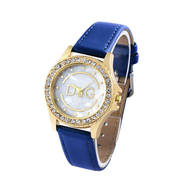 Relojes mujer, роскошные Брендовые женские часы DqG, романтические, Звездные, со смайликом, наручные часы, стразы, женские часы