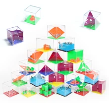 24 шт. детские развивающие игрушки 3D лабиринт-головоломка с бисером игра для взрослых куб Развивающий Пазл коробка Enfant обучающая игрушка Ручные игры