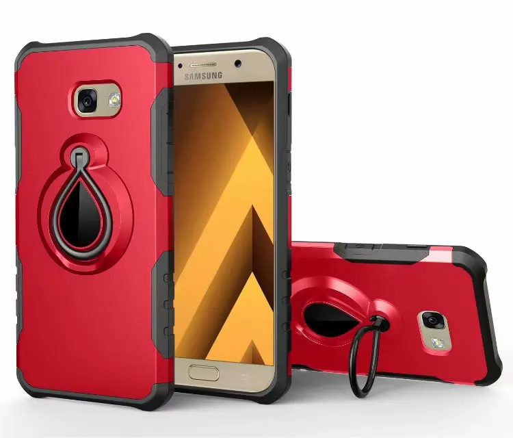 

mobile cell phone holder magnetic bracket metal ring dual layer Raindrop case FOR SAMSUNG Galaxy a3 2017