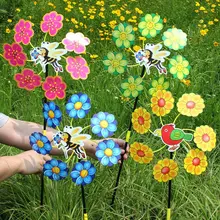 Ветер Спиннер красочный небо колесо ветряная мельница пластик мультфильм милые дети детские игрушки Забавный сад игры на открытом воздухе украшения дома подарок