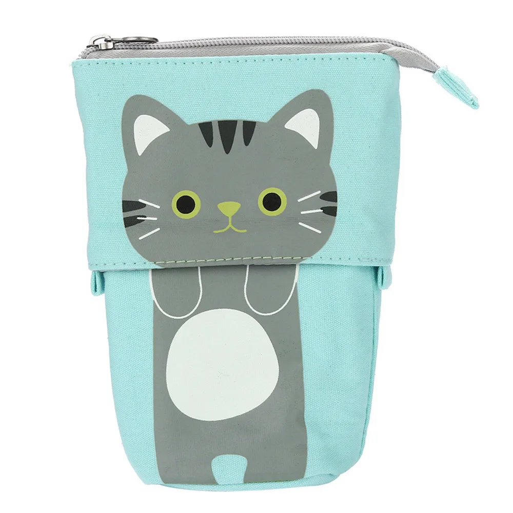 Xiniu 1 шт., чехол для карандашей, коробка с мультяшным милым котом, телескопическая сумка для карандашей, коробка для канцелярских принадлежностей carteira mulheres Cute# A5