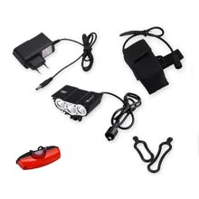  4 mode 1500 Lm 3 LED lamp beads Front Bike Bicycle Light Cycling Light Lamp Accessories For Bicycle With 6400mAh Battery 