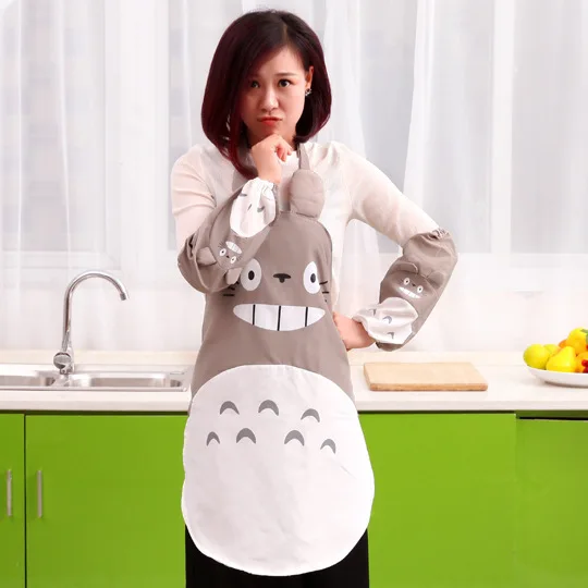 2016 New hot sell kitchen apron Totoro Gray Apron Cosplay Baking Party Kitchen Cook free shipping | Дом и сад