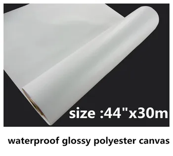 

44"*30m Premium Inkjet waterproof glossy 600d 100% Polyester canvas for roll printing