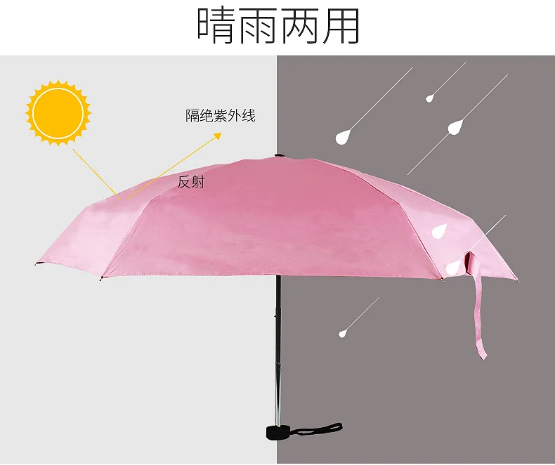 Портативный мужской зонт Мини карманный зонтик с УФ-защитой от Дождя Складной дамы небольшой автоматический зонт для покупок по доступной цене