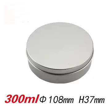 

300g large size aluminium cream jars 300ml big Round Tins Container 10oz Dressing Jar with Slip-Over Cover SN2295