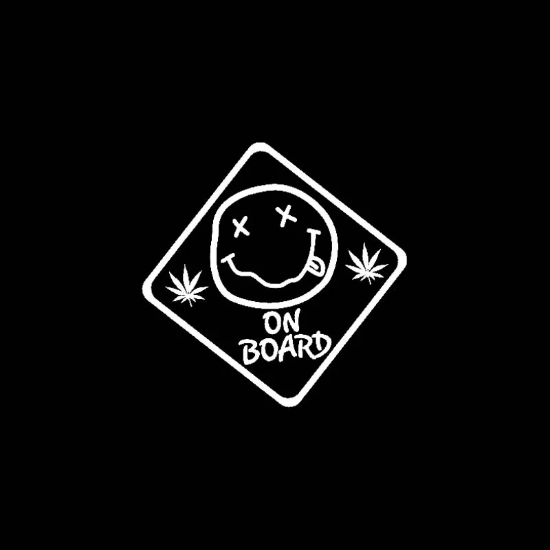 YJZT 12 7 см * Nirvana Smiley на доске наклейка забавная виниловая машинка