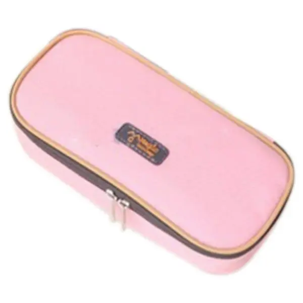 

Big Capacity Multifunction Canvas Pencil Case Bag Storage Organizer Pencil Case- ( Pink)