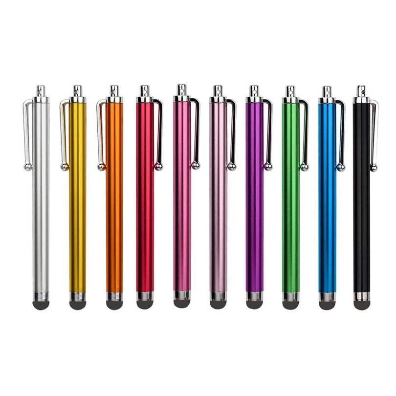 10 шт. универсальный многоцветный металлический емкостный стилус ручка для тачскрина для Ipad планшетный ПК для samsung телефон Android экран DeviceA20