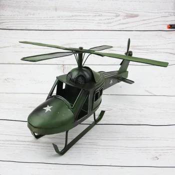 

Classical 3D Handmade Helicopter Model Copter Decoration Plane Ornament Aircraft Airplane Toy Vintage Airwork Souvenirs Gift 1KG