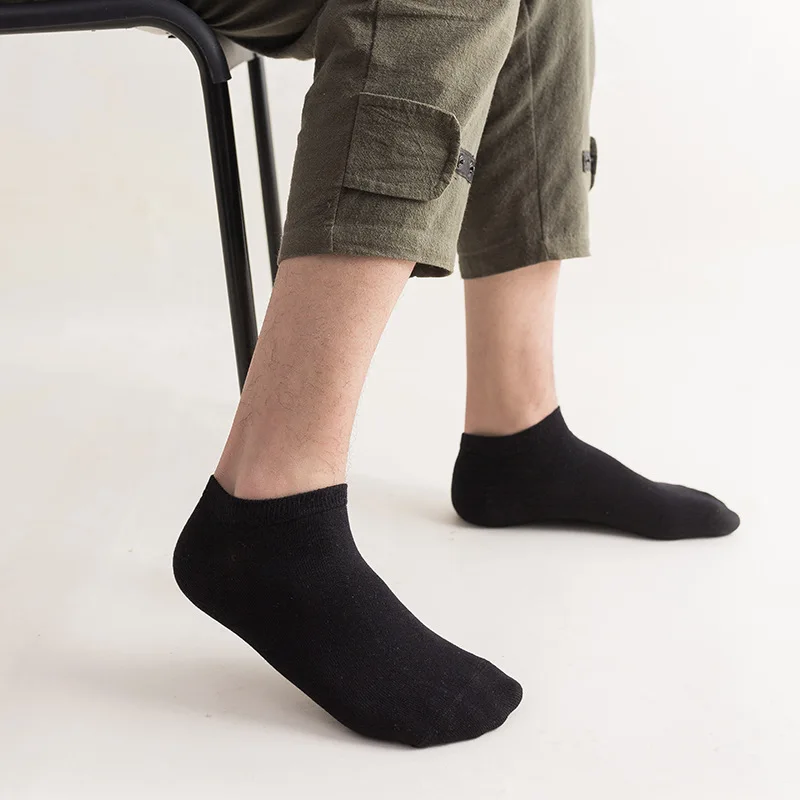 10pcs=5 Pairs/lot Spring Summer Men Cotton Ankle Socks for Men s Business Sports Casual Solid Short Socks Male Sock Slippers