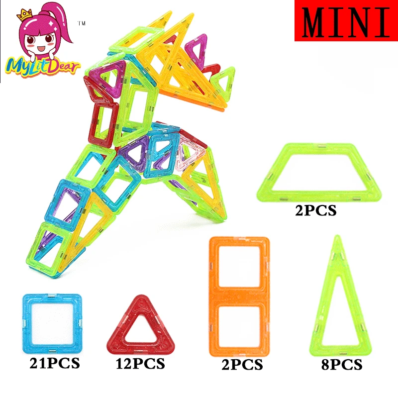 

Mylitdear Toy 45PCS Kids Toys Plastic Educational Toys Magic Magnet Pulling Kit Magnetic Building Blocks Models Brick Miniature