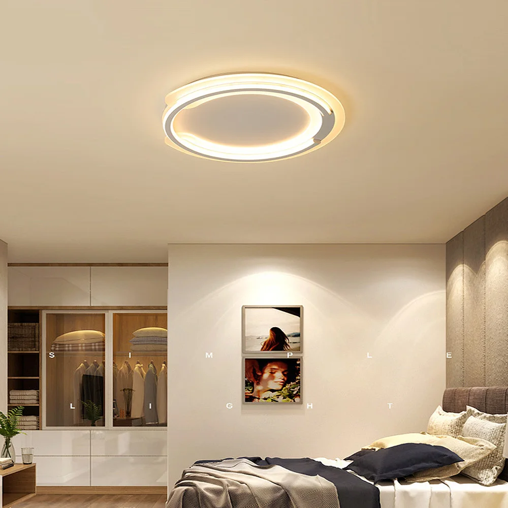 

LED ceiling lamps cartoon bear creative personality bedroom Nordic home ultra-thin Indoor Lighting RC Dimmable Pendant light