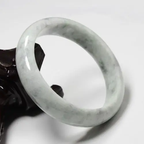 

free shipping 01840 Certified Grade "A" Natural Green Jadeite Jade Gems Bracelet Bangle
