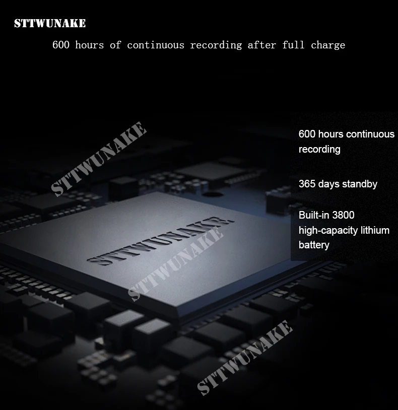 STTWUNAKE Mini Audio Voice Recorder 600 hours