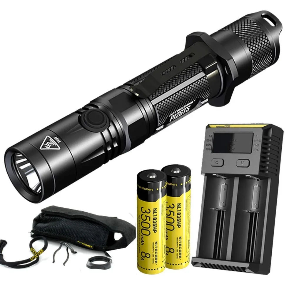 NITECORE P12GTS ручной тактический фонарь Cree XHP35 HD светодиодный Макс 1800 люмен луч бросок 226 м уличный фонарь для силовых органов - Испускаемый цвет: P12GTS 2XNL1835HP I2