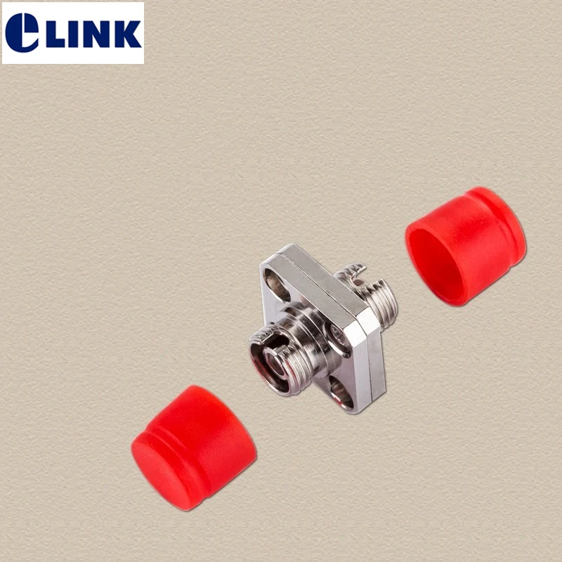 FC fiber Split adapter two body welded metal housing optical fibre coupler SM MM APC ftth connector factory supply ELINK lc fiber adapter duplex blue gray green aqua pink sm mm om1om2om3om4 apc lc dx optic fibre connector ftth coupler two part 0 2db