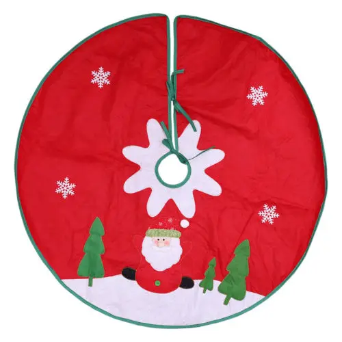 США Рождественская елка юбка фартук ткани Санта Клаус Печать украшения Рождественский Декор
