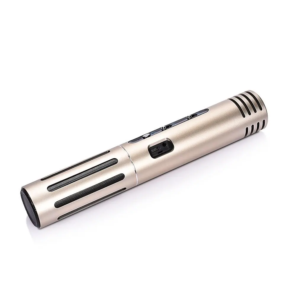 

Microphone with Speaker Karaoke Bluetooth Aluminium Alloy Cellphone Karaoke Player for Apple iPhone Android Smartphone