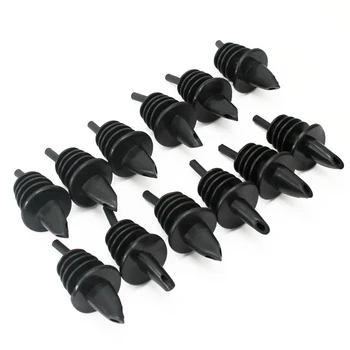 

12 Pcs New Plastic Liquor Spirit Pourer Free Flow Wine Bottle Pour Spout Stopper