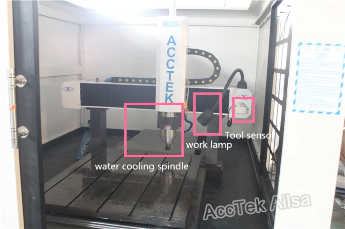 Высокое качество cnc прессформы металла машины AccTek 6090 6060 cnc фрезерный станок для стали