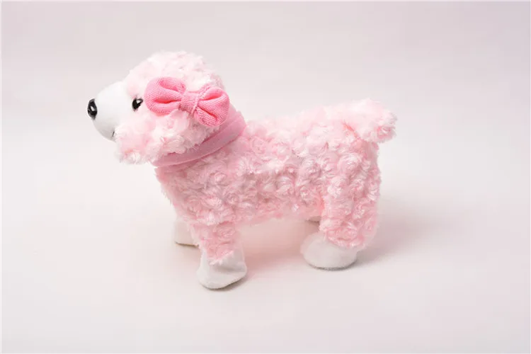 Высокое качество электронная собака домашнее животное поет и ходит музыка белый розовый желтый Электронный Робот-животное игрушки для