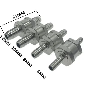 One Way 6/8/10/ 12mm 4  Size Valves Aluminium Alloy Fuel Non Return Check Valve One Way Fit Carburettor 1