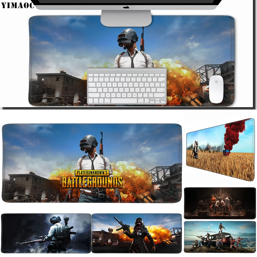 YIMAOC 30*60 cm Large Mouse Pad Gamer Mousepad Rubber Gaming Desk Mat with Locking Edge PUBG | Компьютеры и офис
