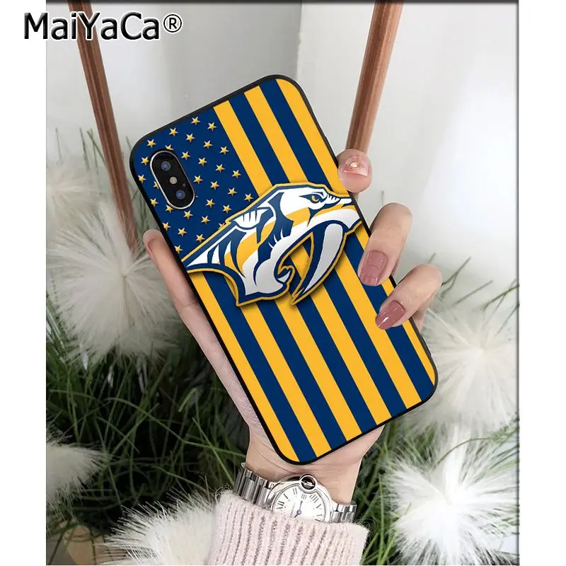 MaiYaCa Nashville Predators ТПУ Мягкие аксессуары для телефонов чехол для телефона для iPhone 5 5Sx 6 7 7plus 8 8Plus X XS MAX XR