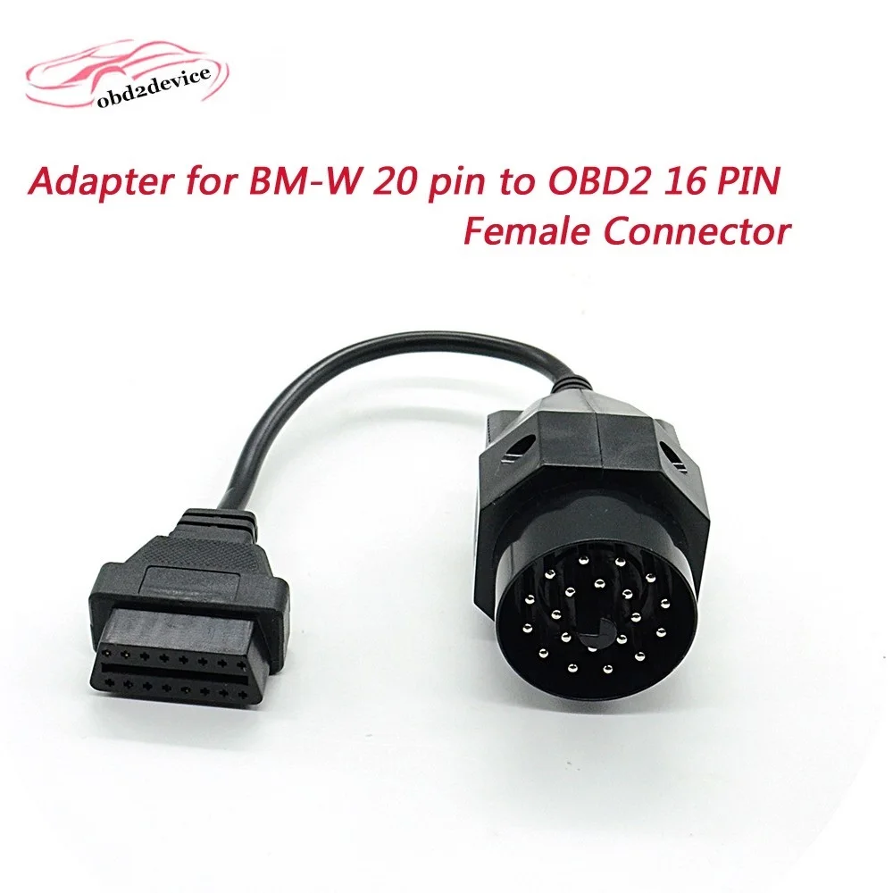 Адаптер для BMW 20pin OBD II 20 pin к OBD2 Удлинительный 16 контактный гнездовой разъем e36 e39 X5