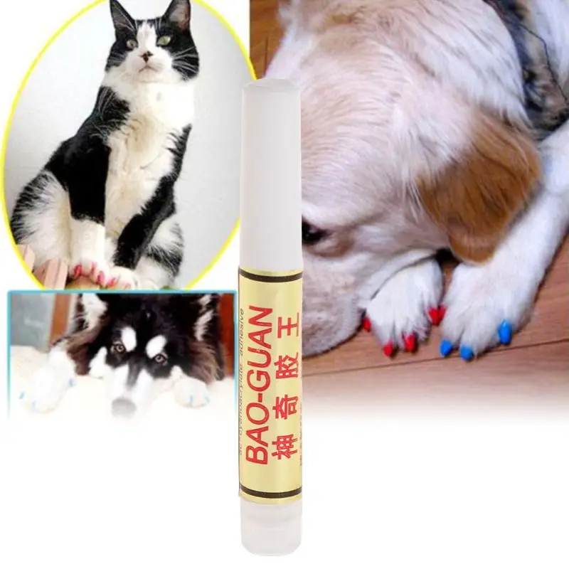 Pet Nail Cap Glue Nails Cover Protector Dog Cat Puppy Claw Paws