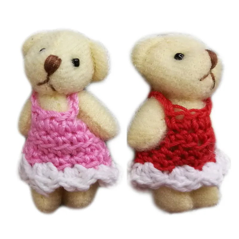 4cm plush bear with dress 1