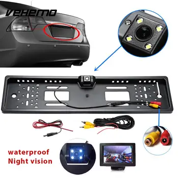 

Vehemo EU Car License Plate Frame Parking Camera Parking Kit Reverse Backup Cam Premium Car Rear View Camera Vehicle Monitor