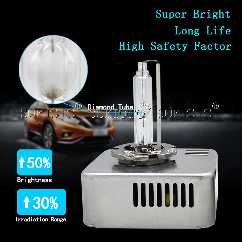 SUKIOTO GENUINE D5S XENON FOR UPDATE OF 25W ORIGINAL D5S BULB SUPER VISION 55W HIGH BRIGHTNESS HID LIGHT BULB ALL IN ONE HID