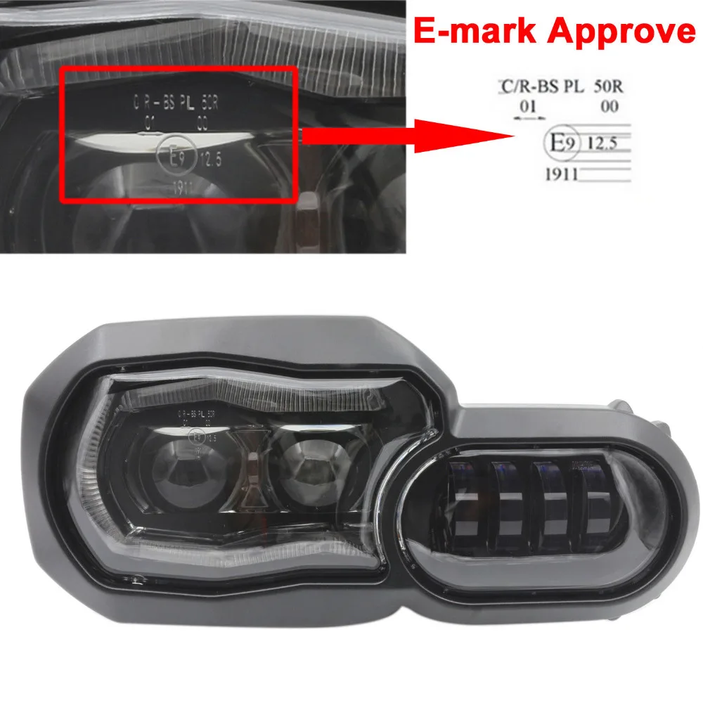 E number Approvl аксессуары для мотоциклов светодиодный Halo фара Hi/Lo в сборе Замена BMW F800GS