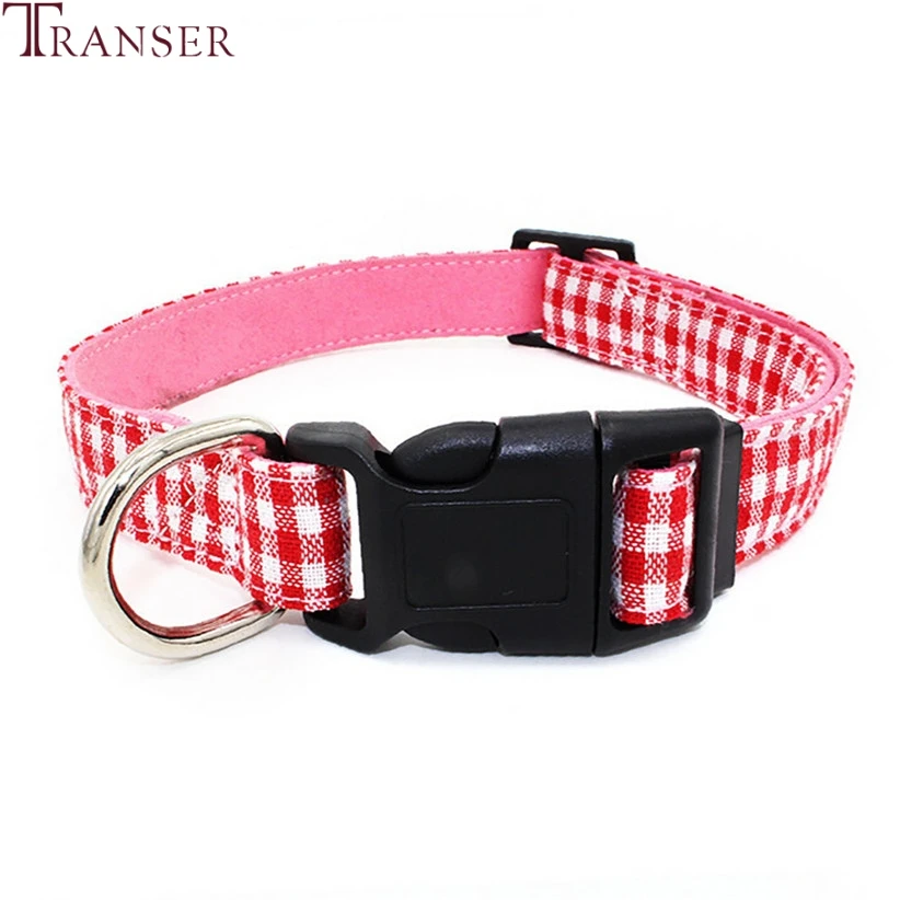 

Transer Classic Plaid Dog Collar Exquisite Pet Supply Fabric Cloth Cat Dog Collars Neck Strap For Small Dogs Puppies Pets 90109