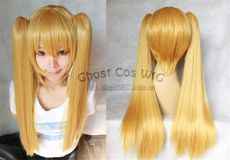 

Hot Sale Fashion Medium Long Golden Synthetic Hair Wigs Vampire Touya Rima Anime Cosplay Wig Ponytail Wigs + Free Wig Cap